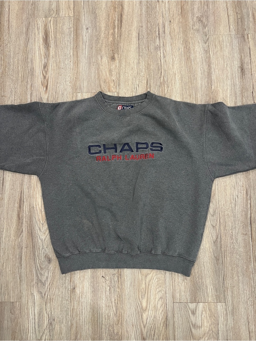 Vintage Ralph Lauren Chaps Men's Dark Charcoal Crewneck Sweater XL